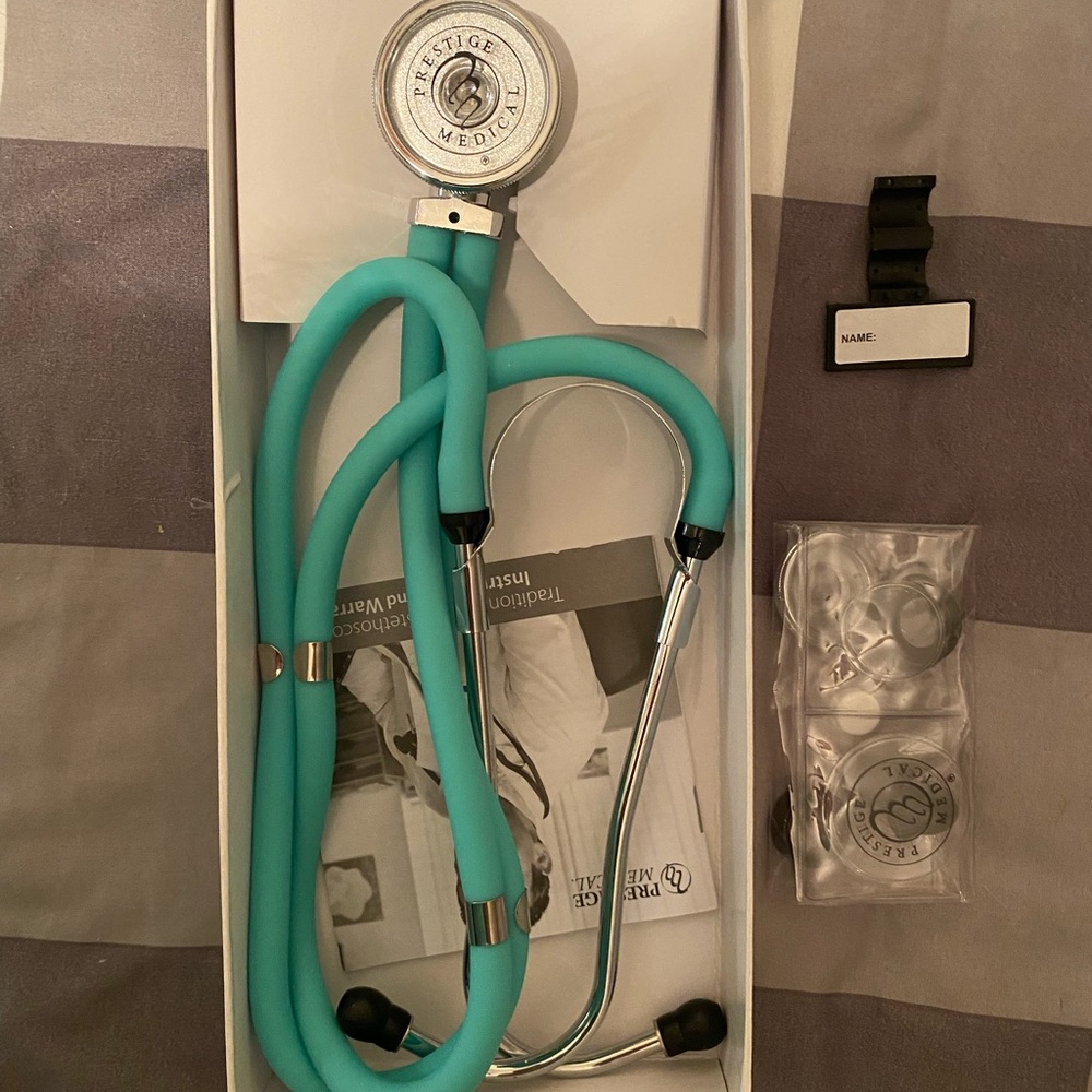 Prestige Medical brand new Sprague Rappaport stethoscope, in box. Turquoise.